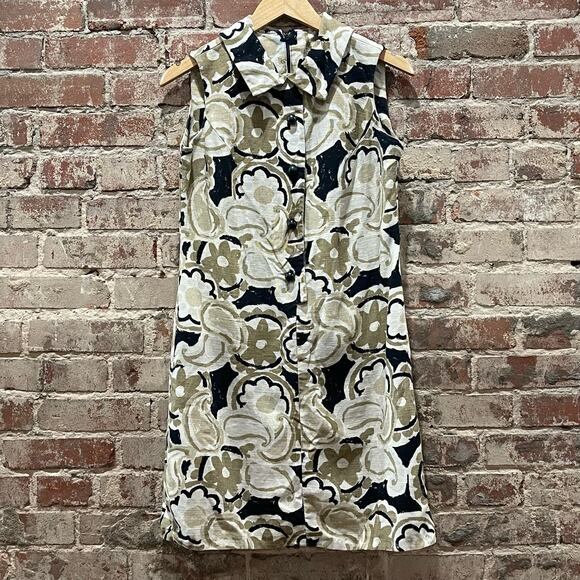 Vintage Milgrim Textured Print Dress Size 12 - Picture 1 of 8